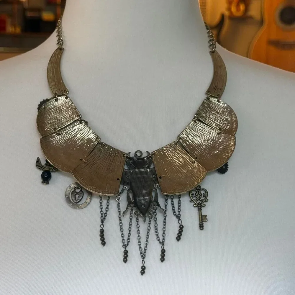 Handmade Steampunk Statement Necklace